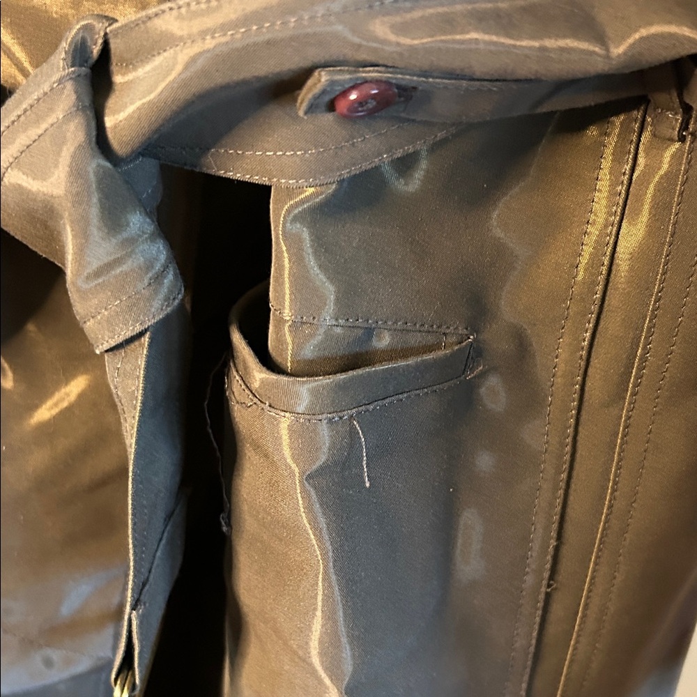 Ron Leal Chic Olive Belted Trench Coat - Picture 5 of 14
